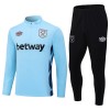 West Ham United Quarter Zip Trenings Collegegenser Set 2023-24 Blå West Ham United Quarter Zip Trenings Collegegenser Set 2023-24 Blå